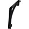 Ekena Millwork Legacy Wrought Iron Bracket, (Triple center brace), Powder Coated Black 2"W x 12"D x 15"H BKTM02X12X15TLE - alternate 1